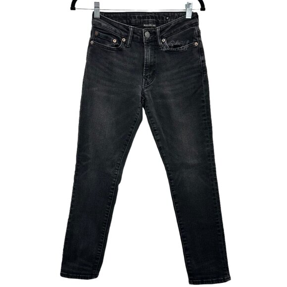 American Eagle Black Next Level Stretch Boyfriend Slim Jeans Size 26/28 - Picture 1 of 8